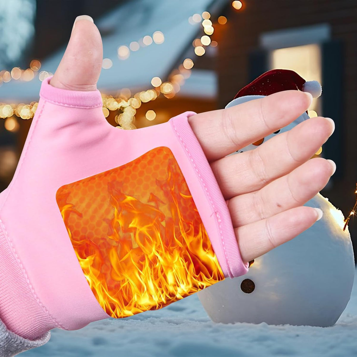 Smart Thermostatic Heated Fingerless Gloves,Rechargeable Heated Gloves,Portable Heating Glove with Digital Display,Three-Speed Adjustable Temperature, Heating Glove for Women Men
